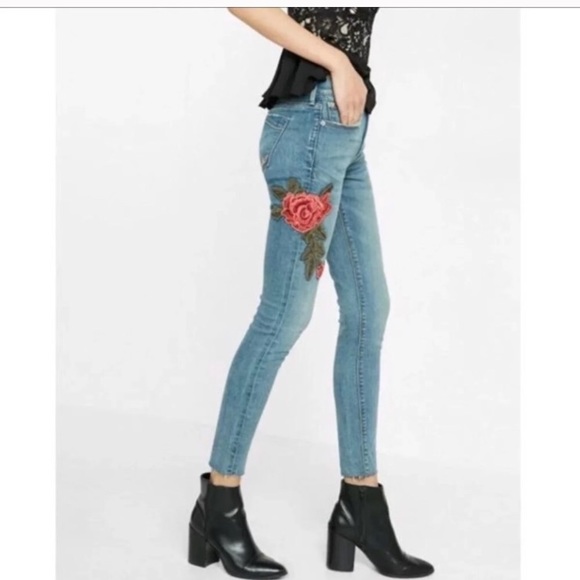 Express jeans w roses - Picture 1 of 3